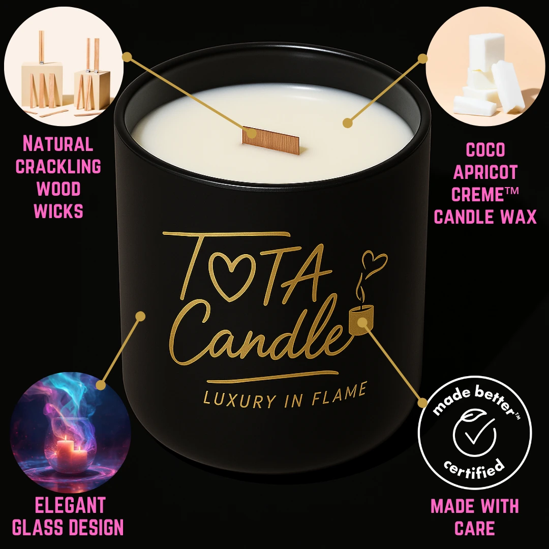 Black Rose Oud Candle | Luxury Rose & Oud | TOTA Candle™