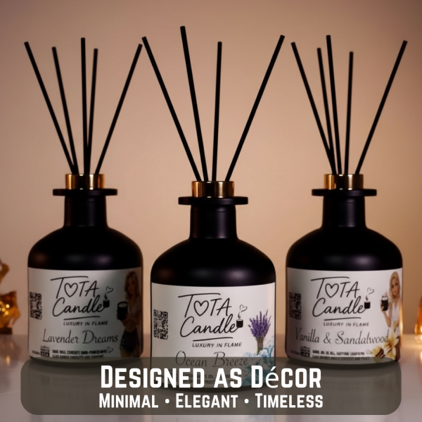 6 Reed Diffuser 250ml – Oud & Amber, Luxury Middle Eastern Home Fragrance, Handmade in USA